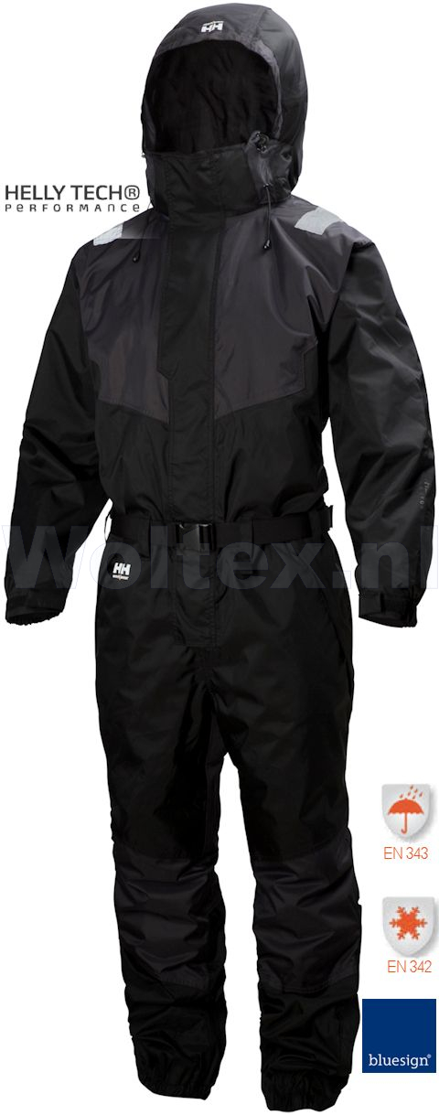 Helly Hansen Overalls Leknes 71613 shell- waterdicht- ademend zwart-antracietgrijs(999)